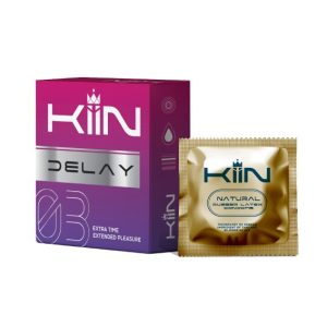Bao cao su KIIN DELAY- Kéo dài thời gian (hộp 03 chiếc)