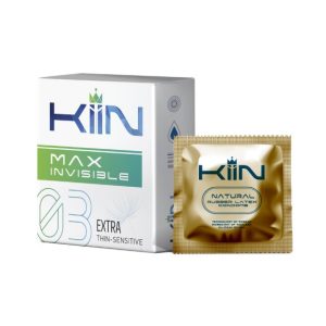 Bao cao su KIIN MAX INVISIBLE – Trơn, siêu mỏng (hộp 03 chiếc)